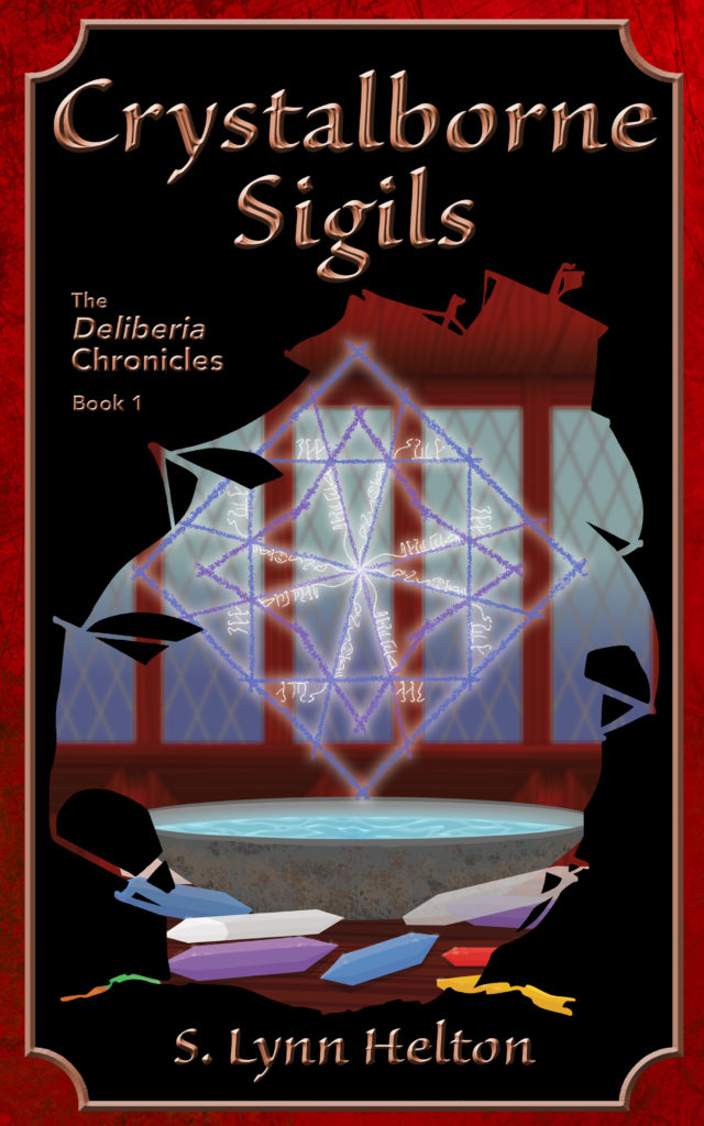Cover of Crystalborne Sigils by S. Lynn Helton, Cover art by R. M. Helton